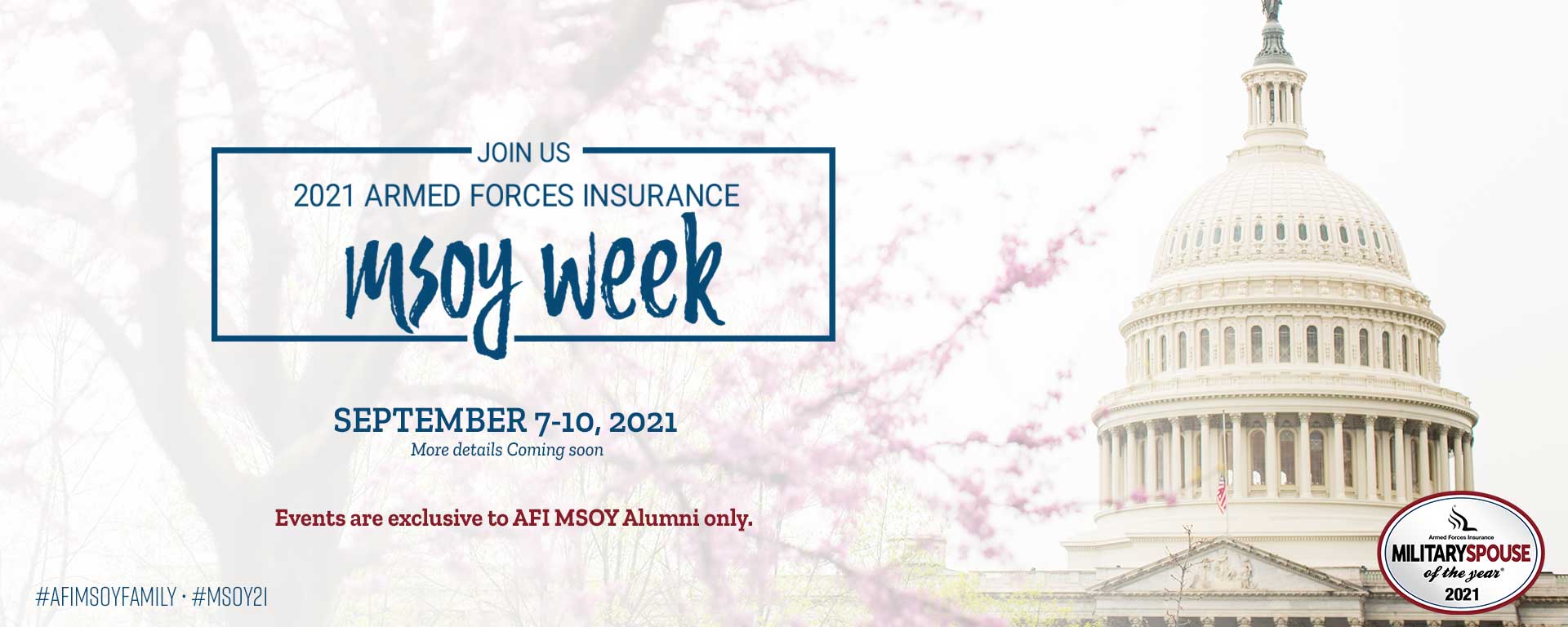 Join Us 2021 Armed Forces Insurance MSOY Week.